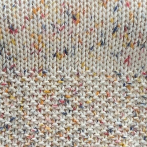 Gap Chunky Wool Rainbow Confetti Sweater Wm Sz M Pastel Mixed Stitch Feminine - Picture 2 of 11